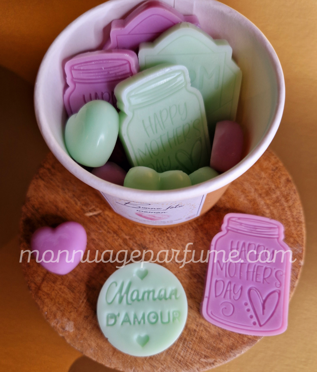 Pot de fondants parfumés "Spécial fête des Mamans"