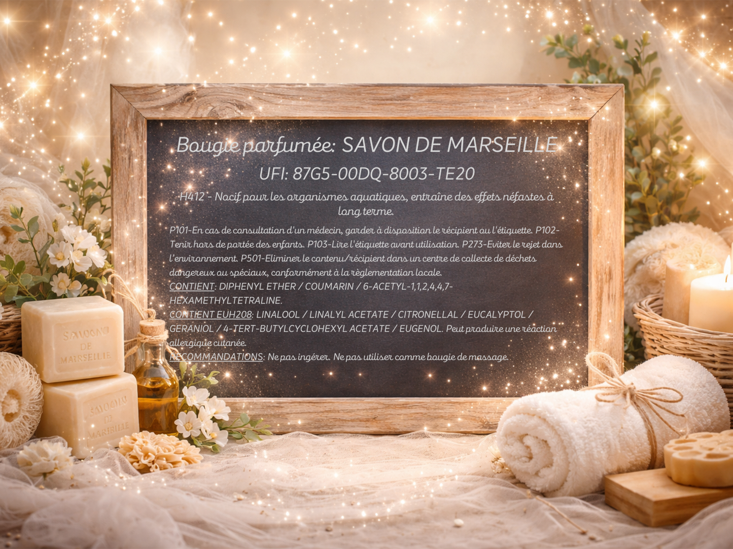 🕯️ Bougie parfumée classique - Savon de Marseille