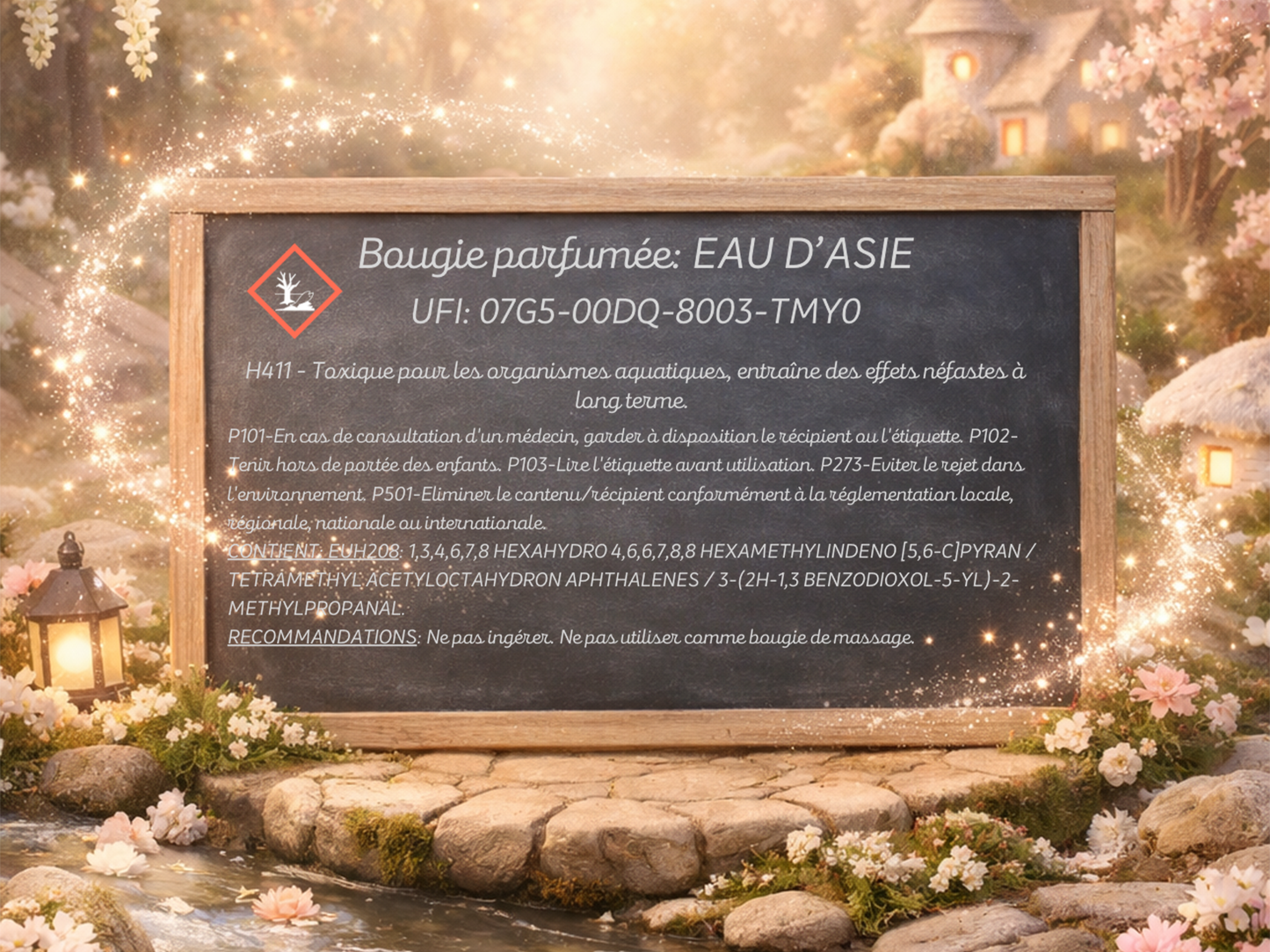 🕯️ Bougie parfumée classique - Eau d'Asie