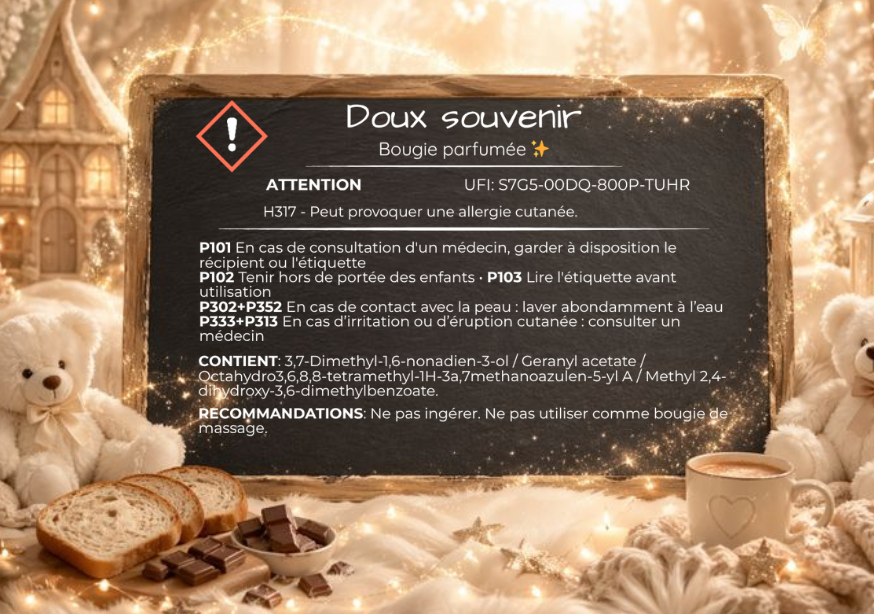 🕯️ Bougie parfumée classique - Doux souvenir