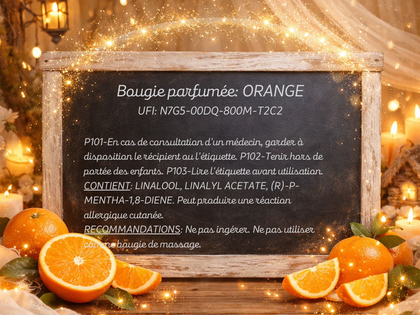 🕯️ Bougie parfumée classique - Orange