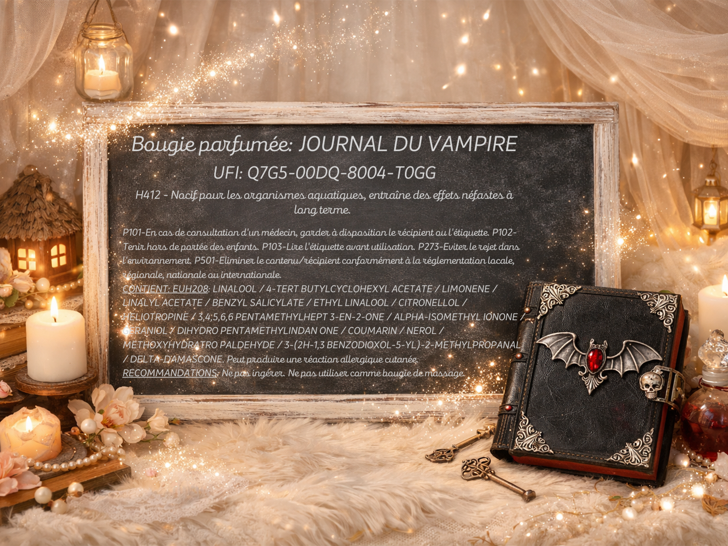 🕯️ Bougie parfumée classique - Journal du vampire