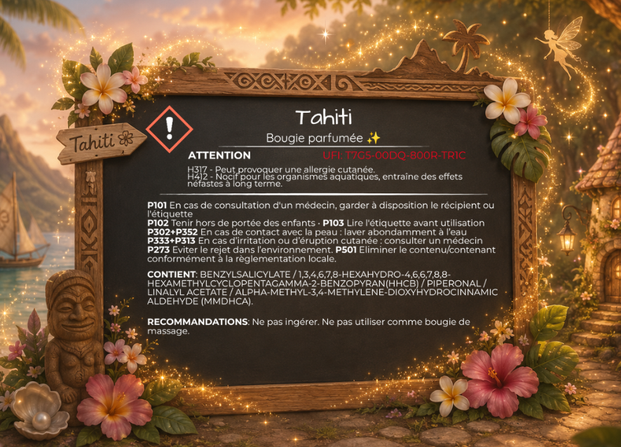 🕯️ Bougie parfumée classique - Tahiti