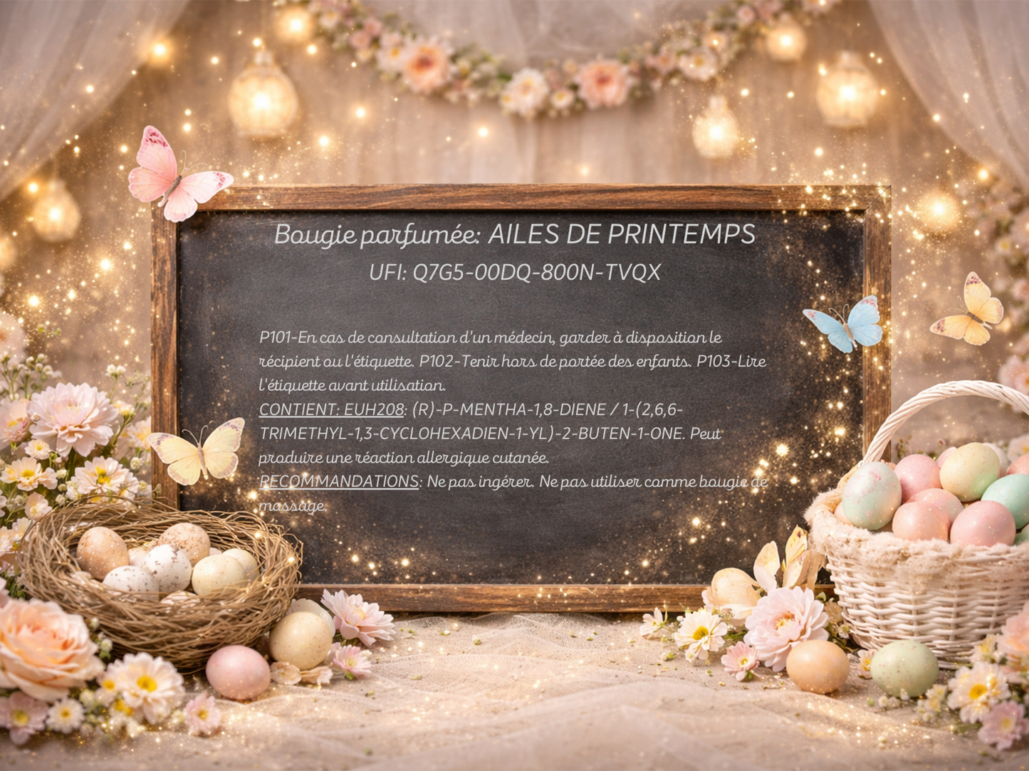 🕯️ Bougie parfumée classique - Ailes de printemps