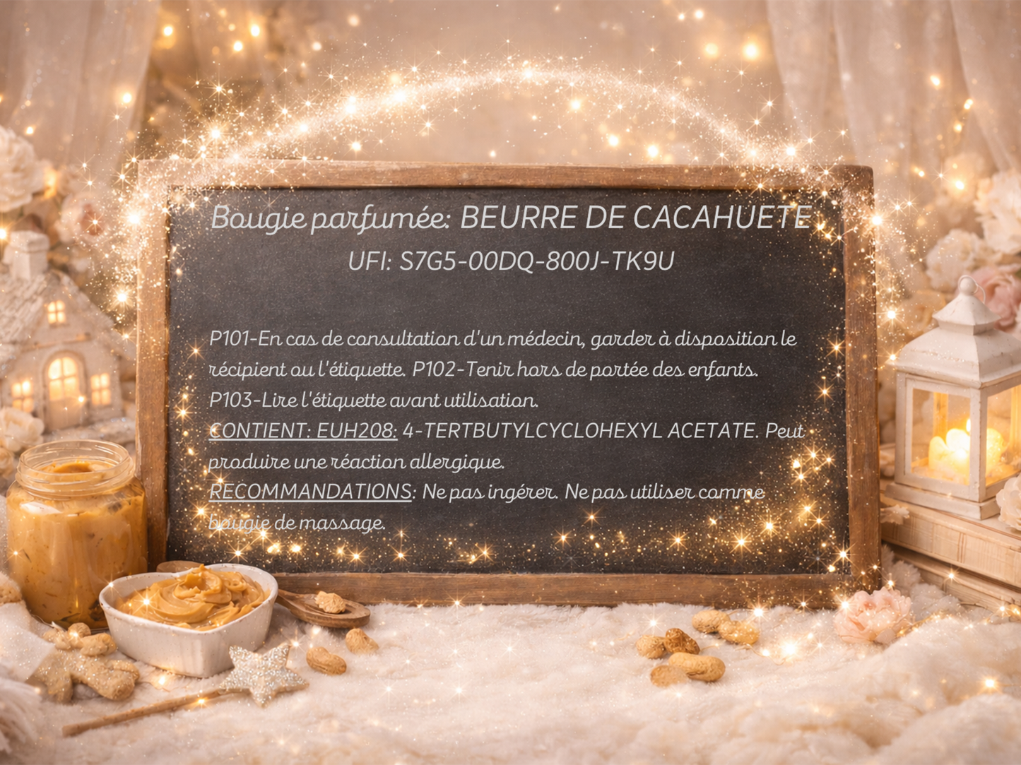 🕯️ Bougie parfumée classique - Beurre de cacahuète