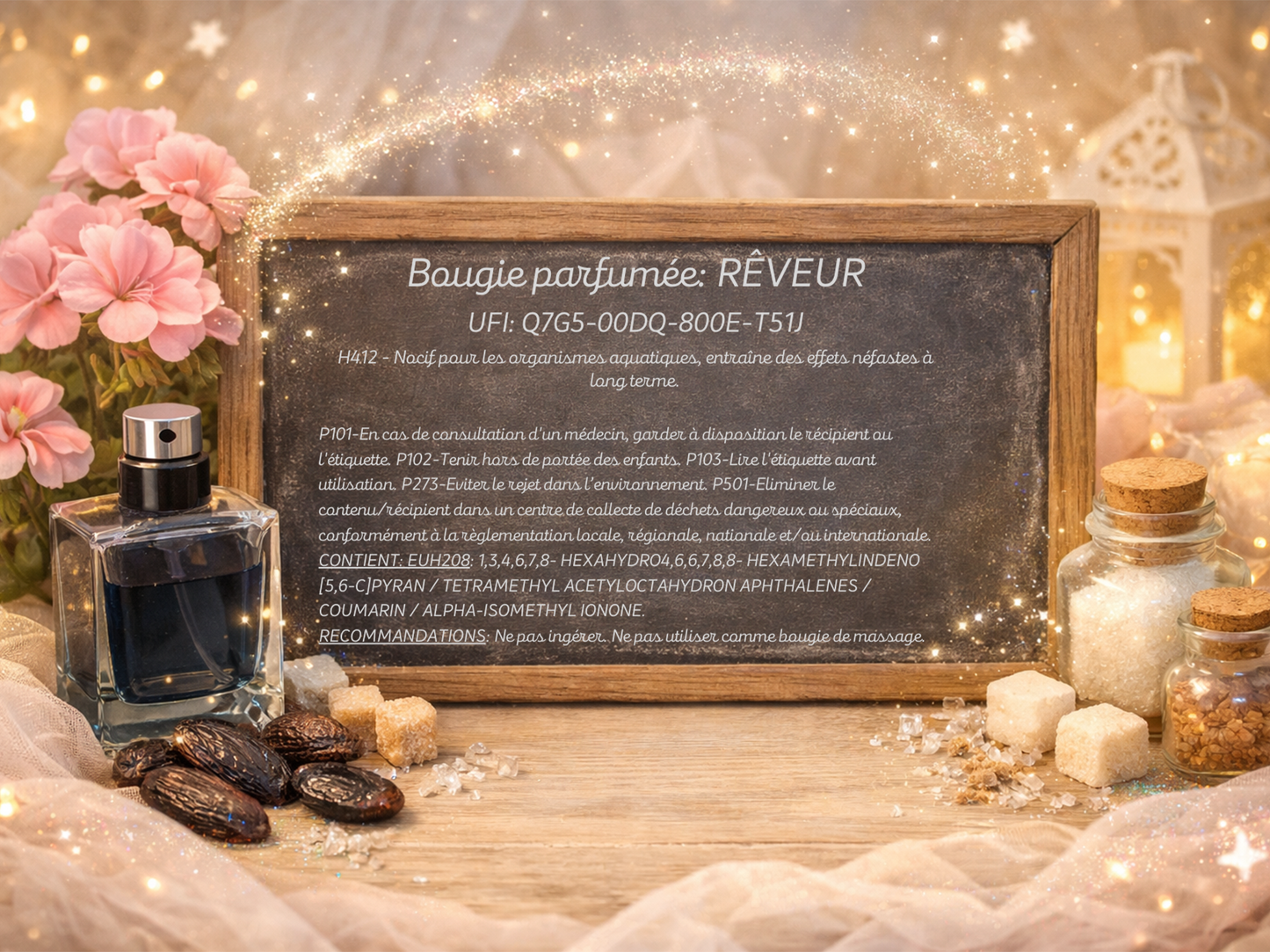 🕯️ Bougie parfumée classique - Rêveur