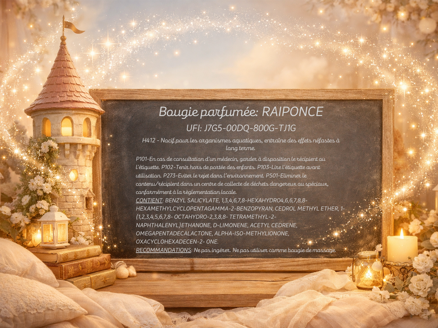 🕯️ Bougie parfumée classique - Raiponce
