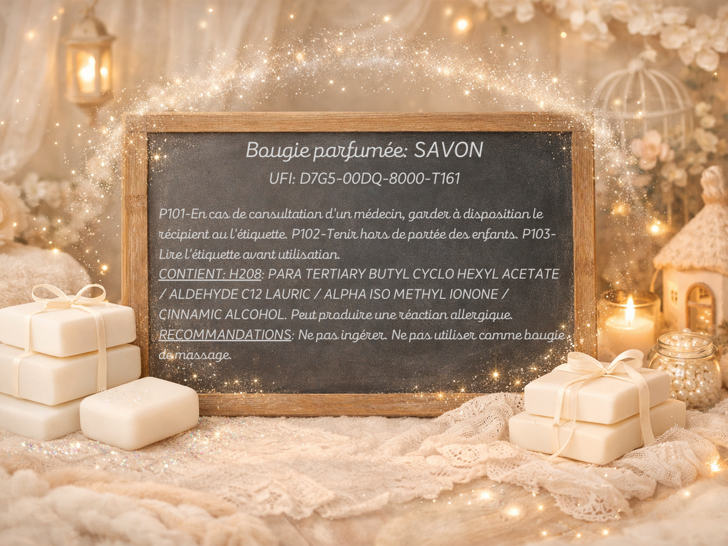 🕯️ Bougie parfumée classique - Savon