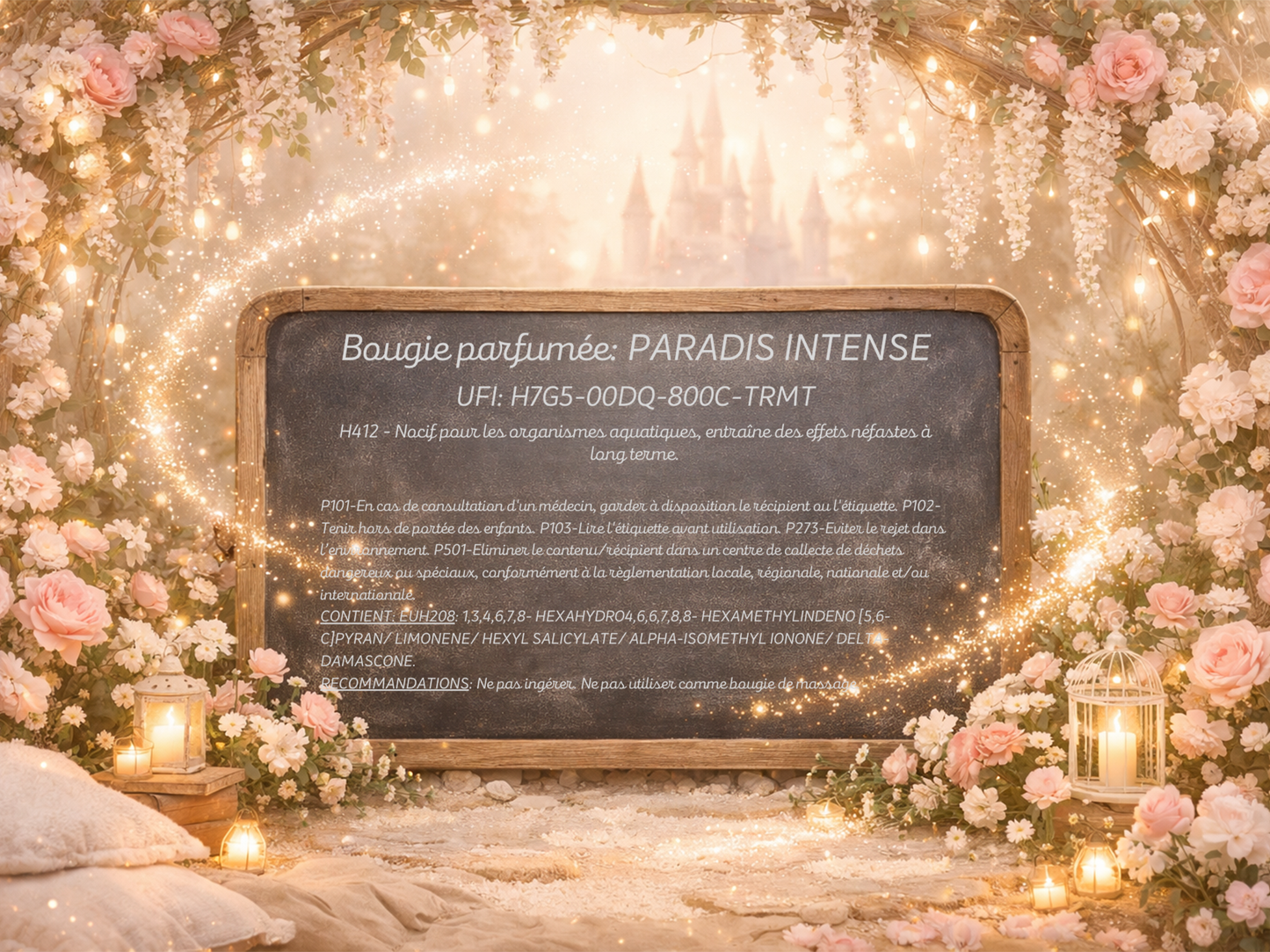 🕯️ Bougie parfumée classique - Paradis intense