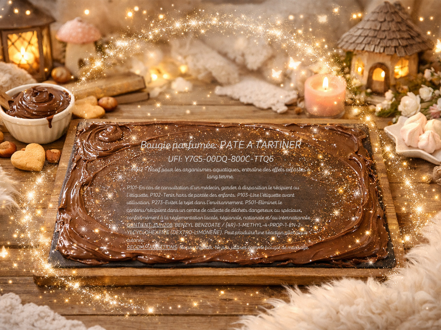 🕯️ Bougie parfumée classique - Pâte à tartiner