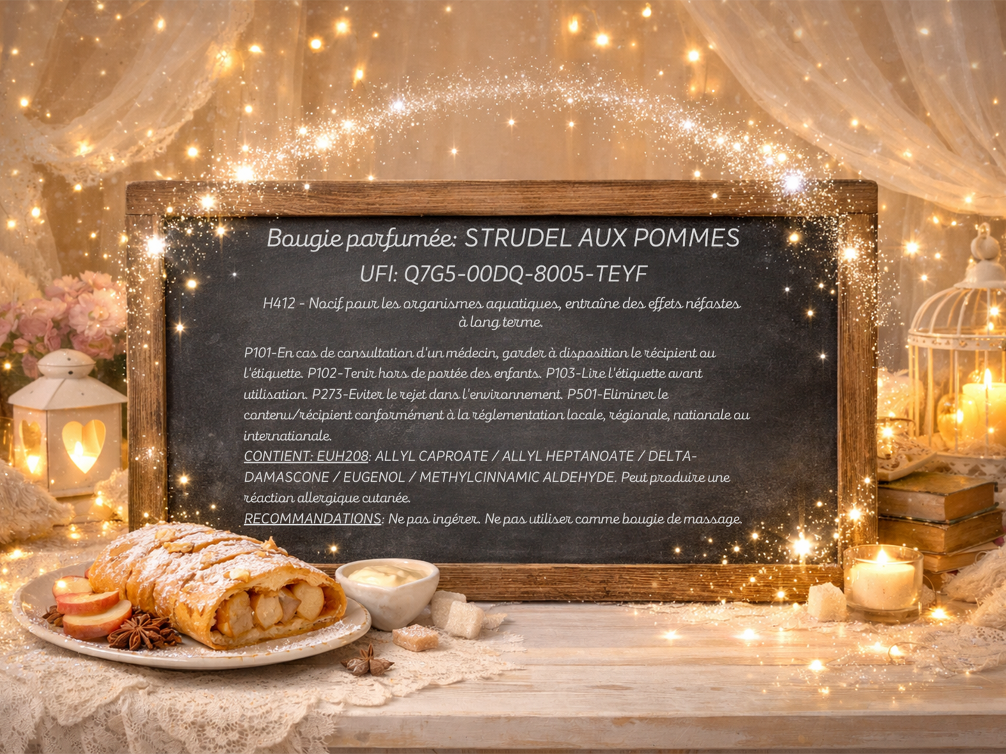 đ Bougie gourmande - âStrudel aux pommesâ