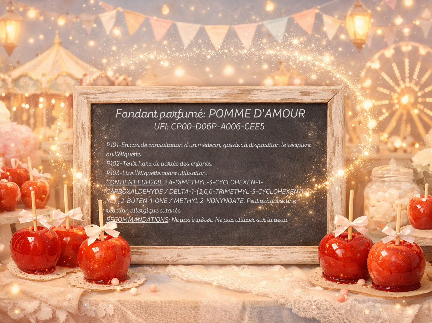 Fondant parfumé individuel - Pomme d'amour