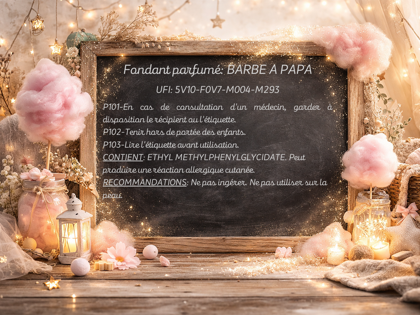 Fondant parfumé individuel - Barbe à Papa