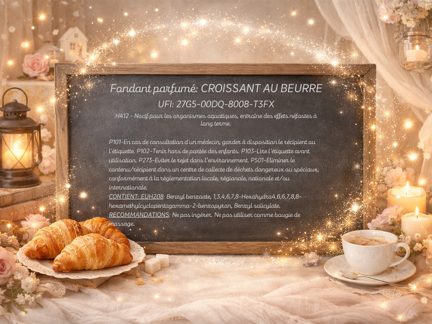 Fondant parfumé individuel - Croissant au beurre