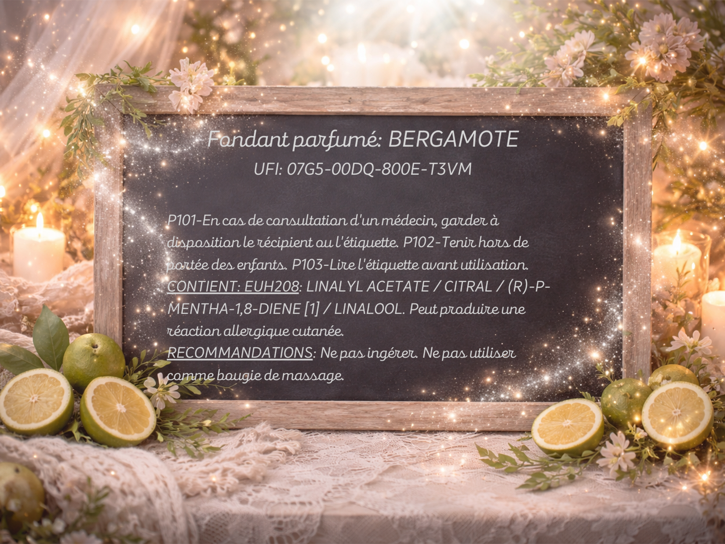 Fondant parfumé individuel - Bergamote
