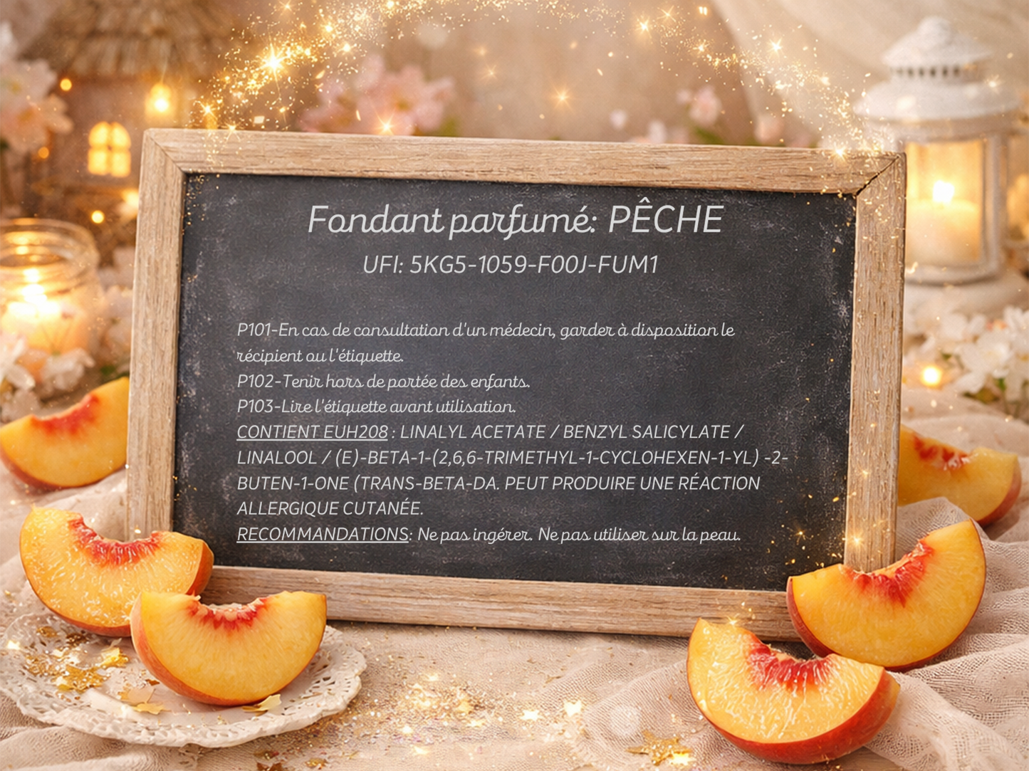 Fondant parfumé individuel - Pêche