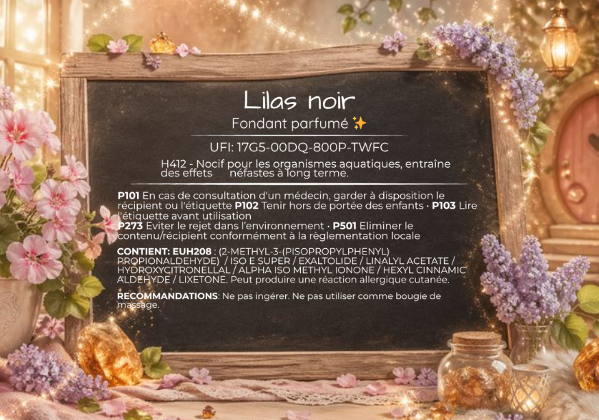 Fondant parfumé individuel - Lilas noir