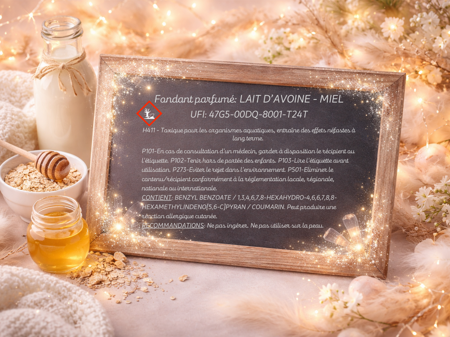Fondant parfumé individuel - Lait d'avoine et miel