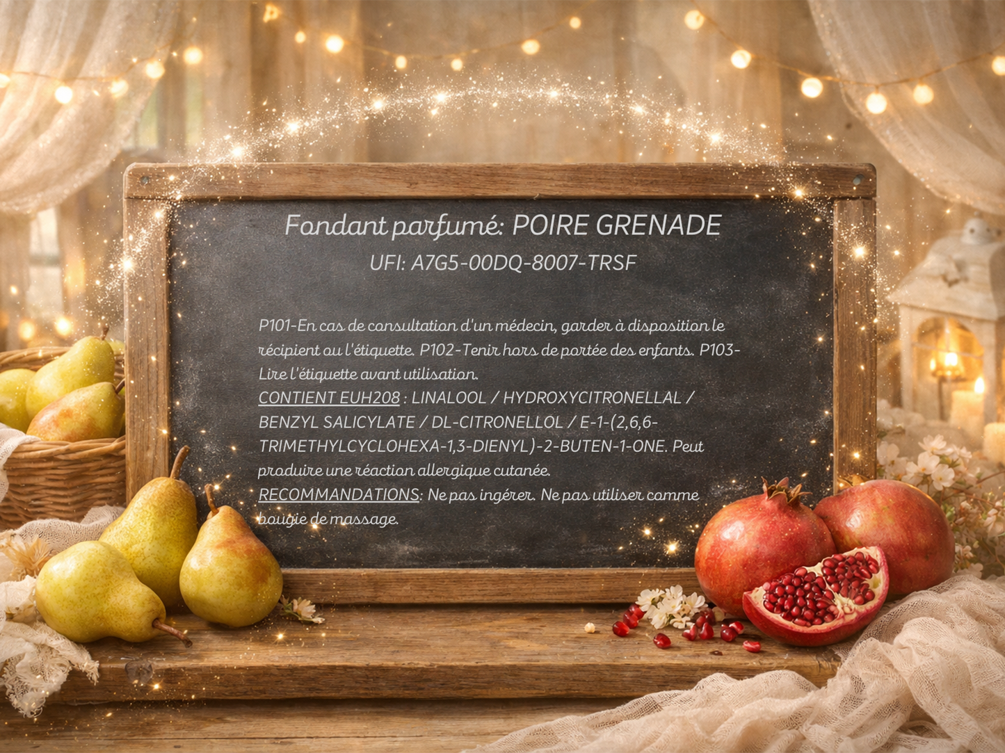 Fondant parfumé individuel - Poire grenade