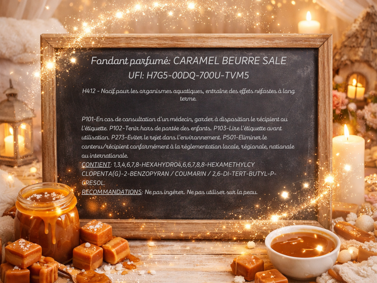 Fondant parfumé individuel - Caramel beurre salé