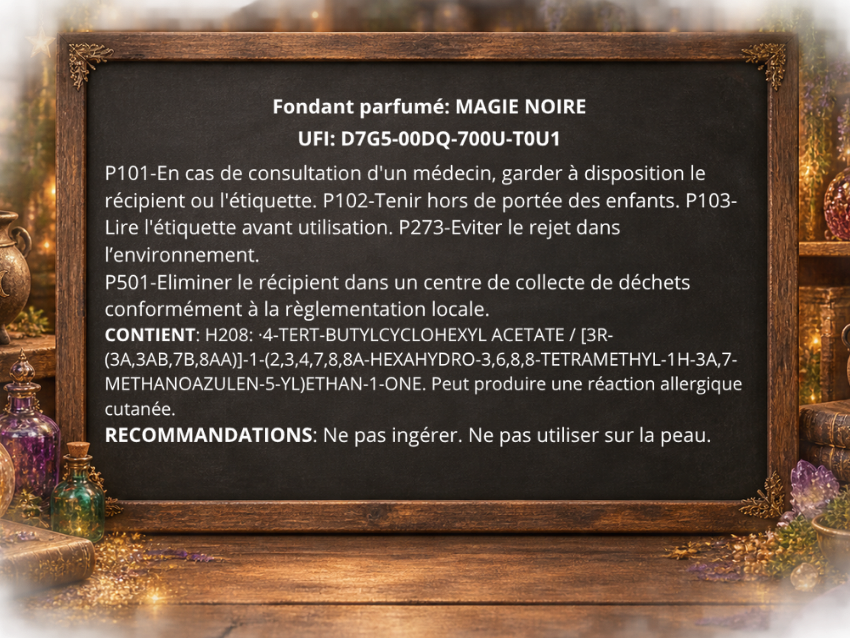 Fondant parfumé individuel - Magie noire