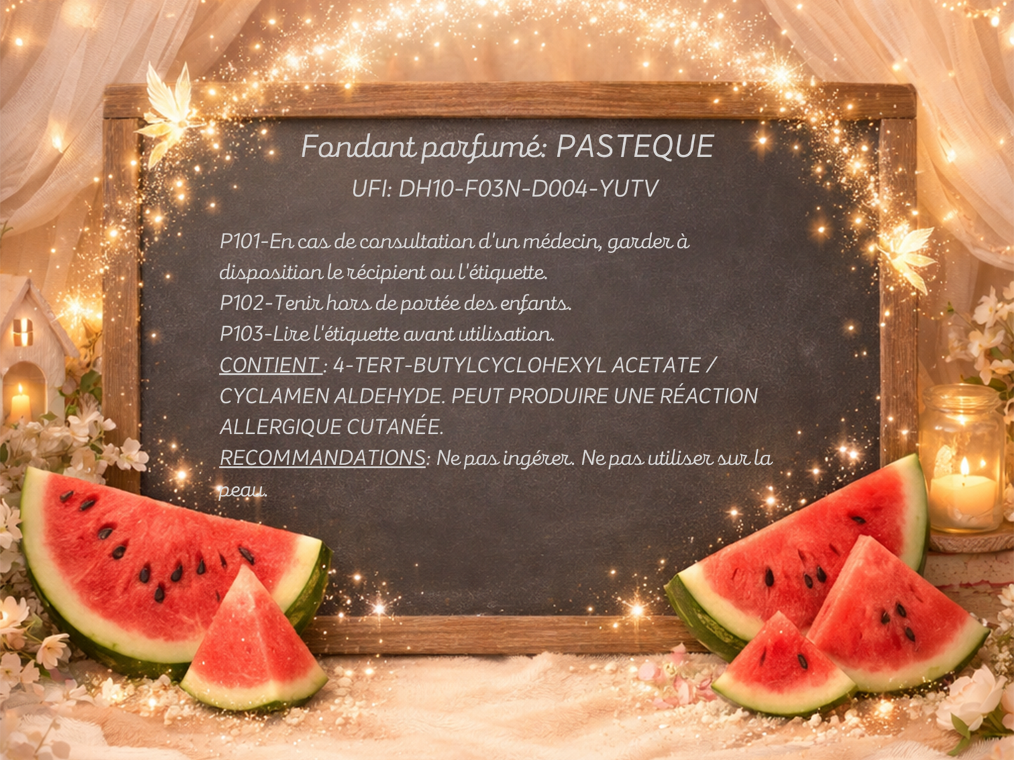 Fondant parfumé individuel - Pastèque