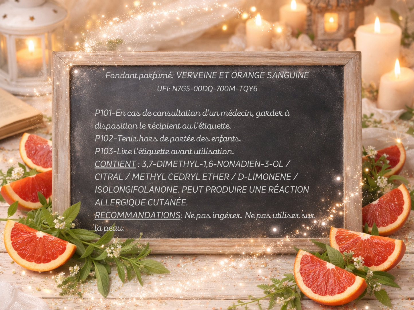 Fondant parfumé individuel - Verveine et orange sanguine