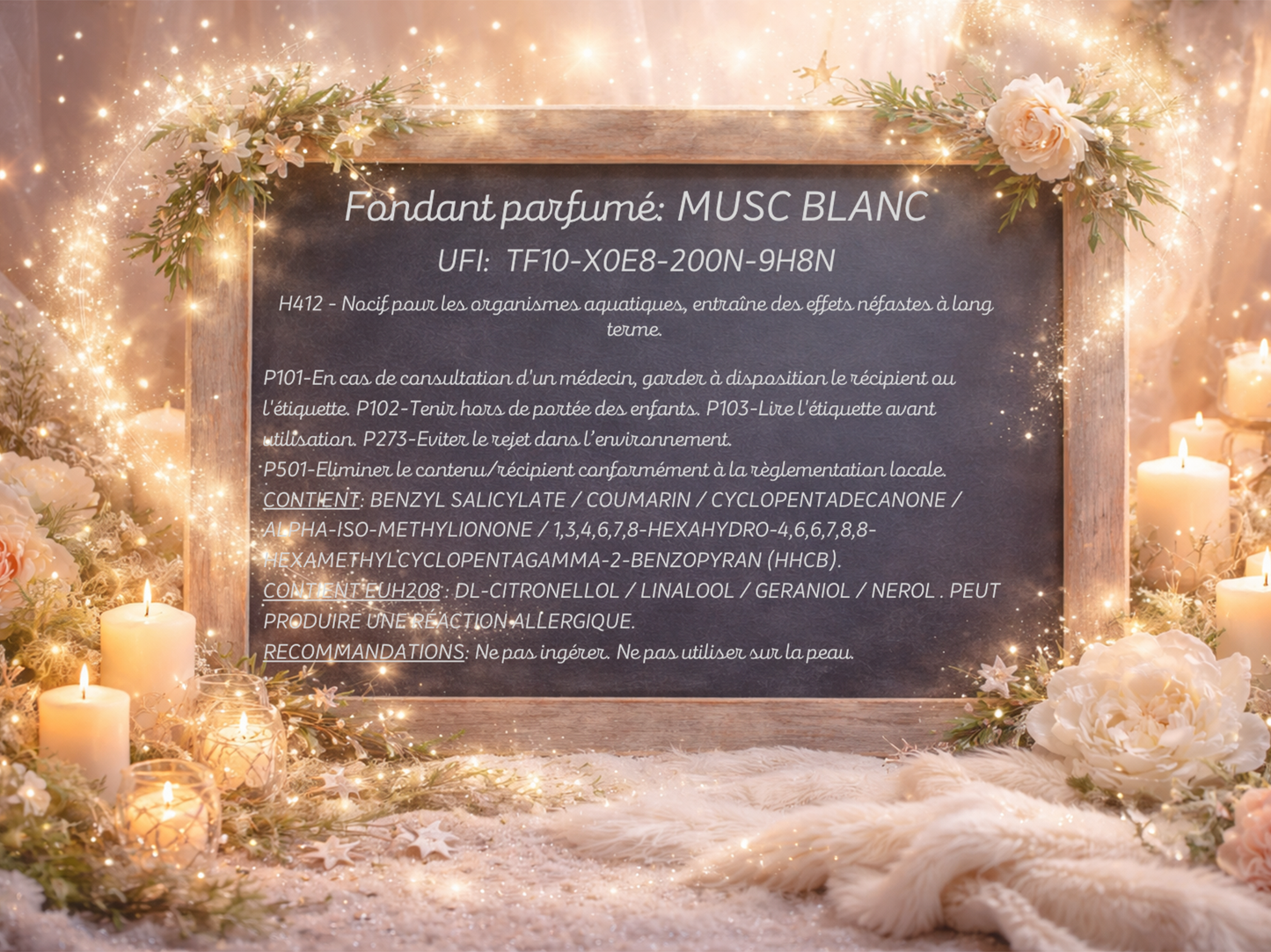 Fondant parfumé individuel - Musc blanc