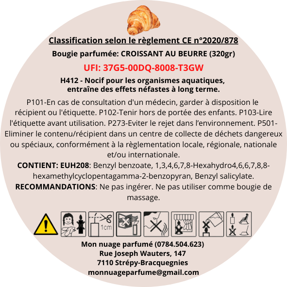 Bougie gourmande "CROISSANT AU BEURRE"