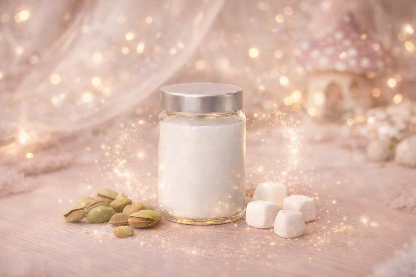 🕯️ Bougie parfumée classique - Pistache et guimauve