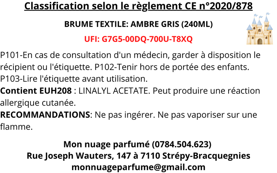 Brume textile - Ambre gris