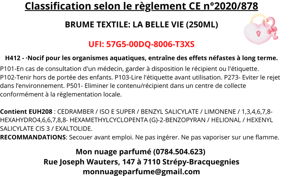 Brume textile - La belle vie