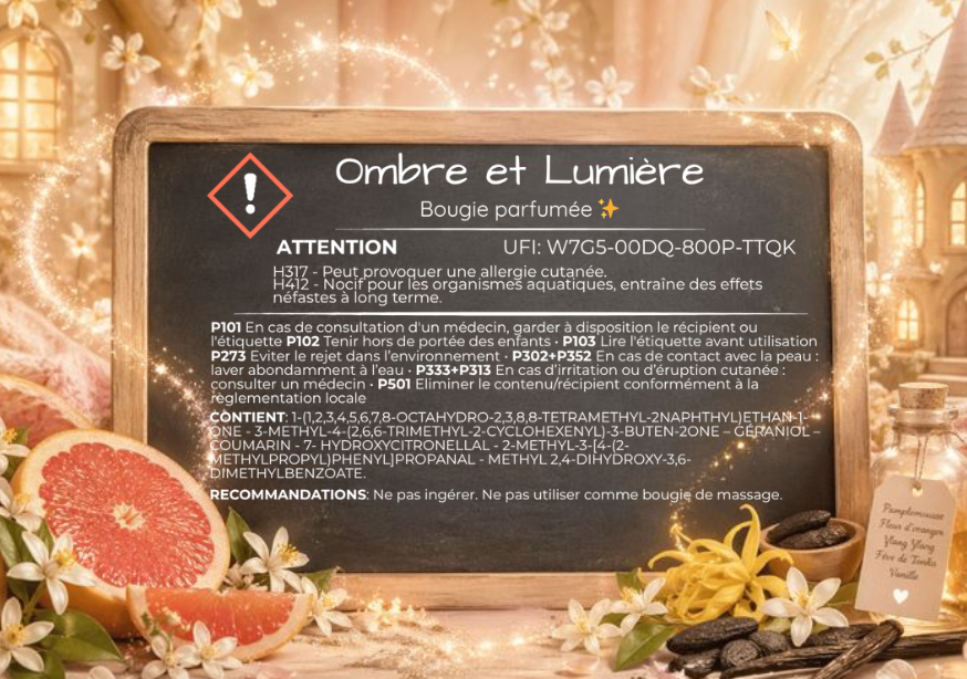 🕯️ Bougie parfumée classique - Ombre et lumière