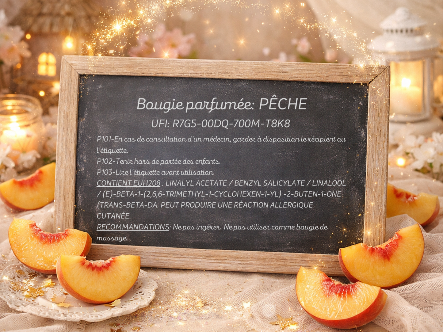đŻïž Bougie parfumĂ©e classique - PĂȘche