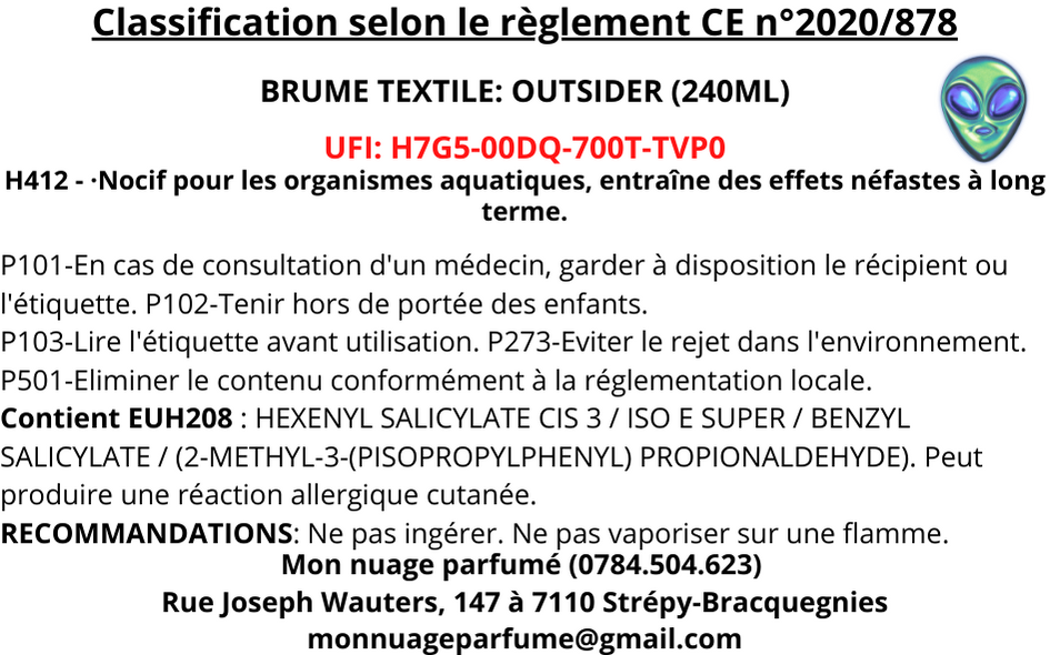 Brume textile - Outsider