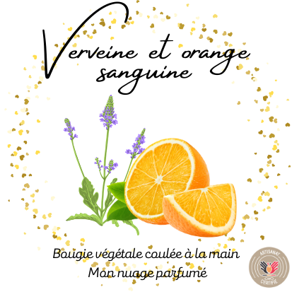 Bougie gourmande "Verveine orange-sanguine"