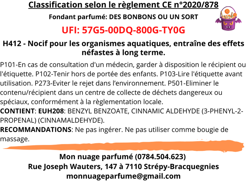 Fondant individuel "DES BONBONS OU UN SORT"