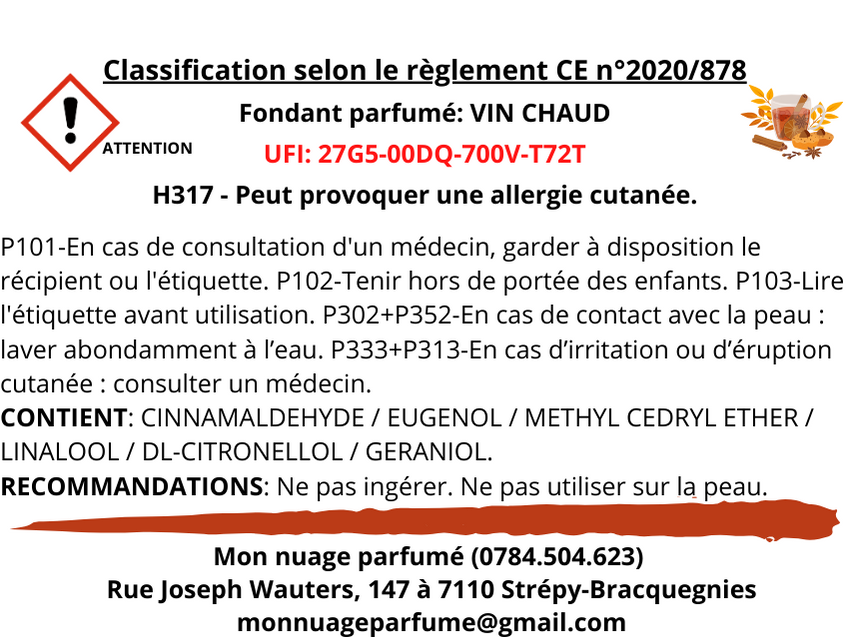 Fondant individuel "VIN CHAUD"