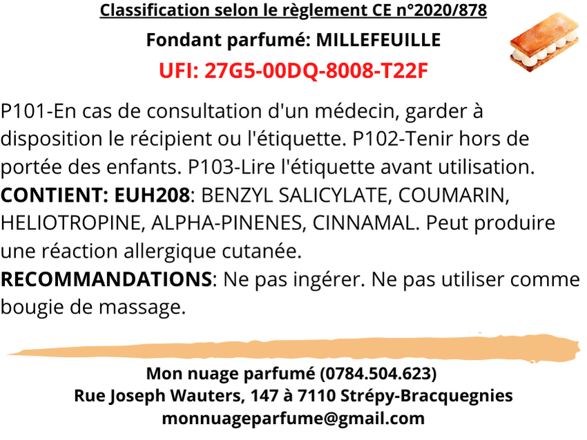 Fondant individuel "MILLEFEUILLE"