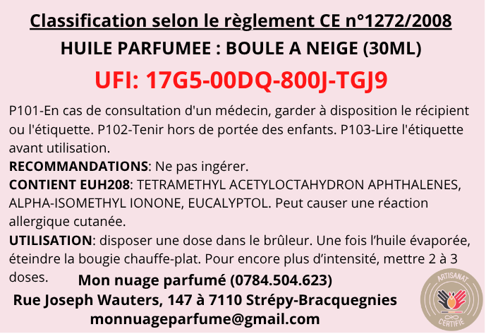 Huile parfumée "Boule à neige"