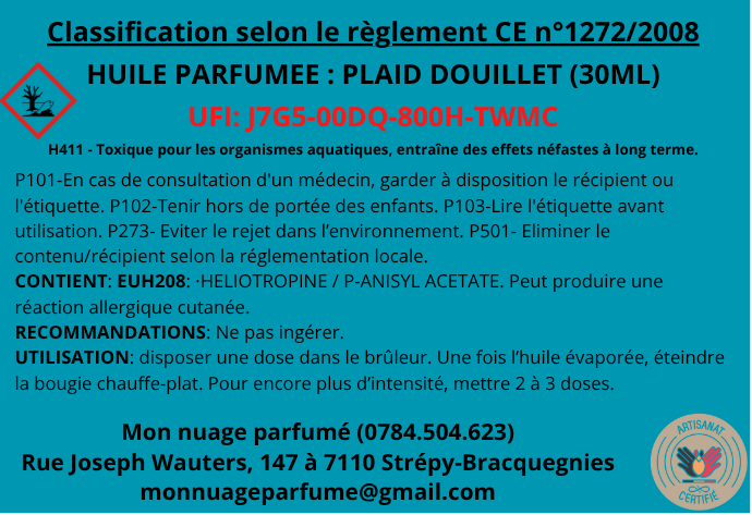 Huile parfumée "Plaid douillet"