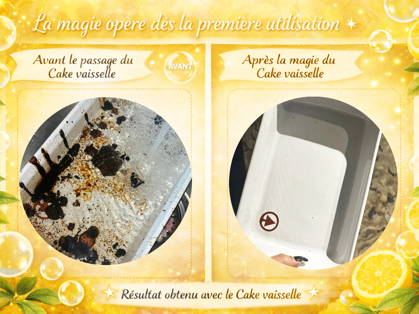 Cake vaisselle "Citron et Arbre à thé"