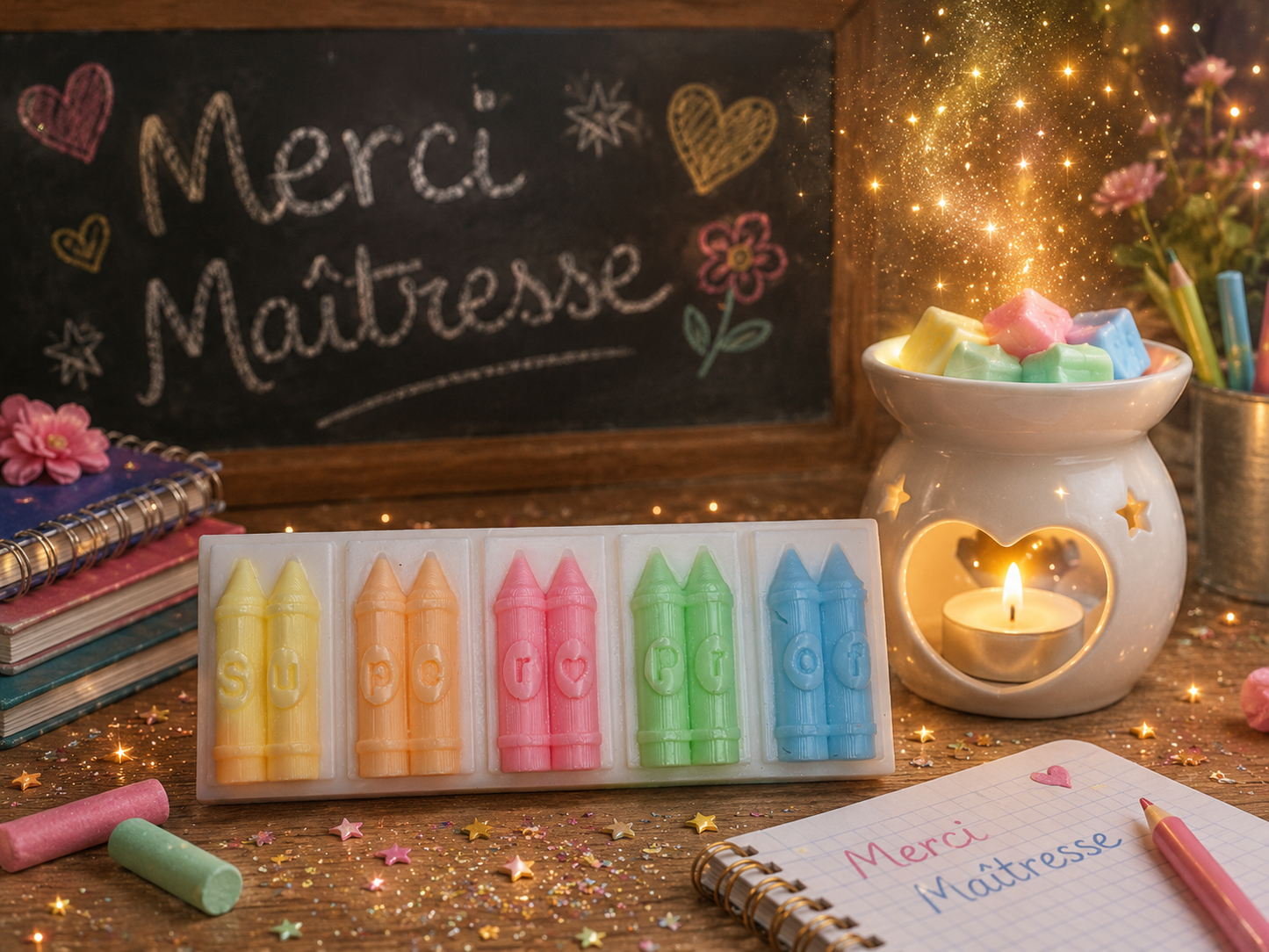 ✨ Tablette Fondant Parfumé «Crayons » ✨