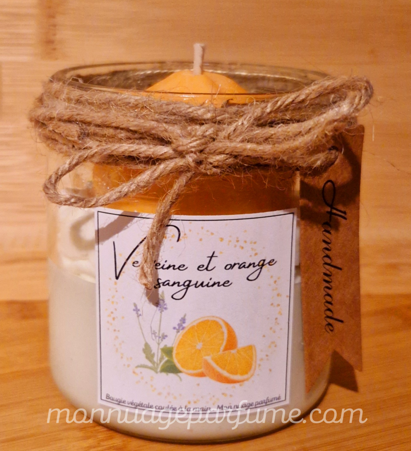 Bougie gourmande "Verveine orange-sanguine"