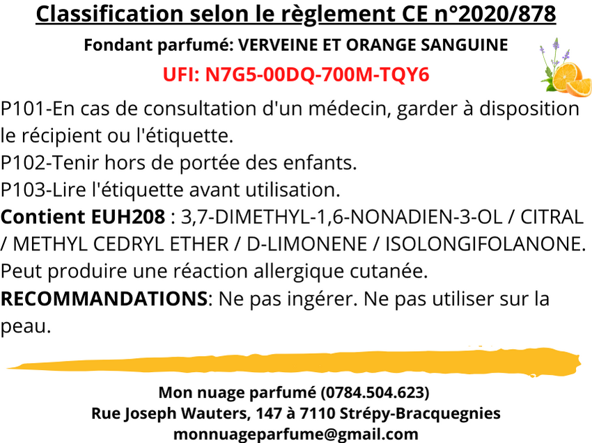 Fondant individuel "VERVEINE ET ORANGE SANGUINE"