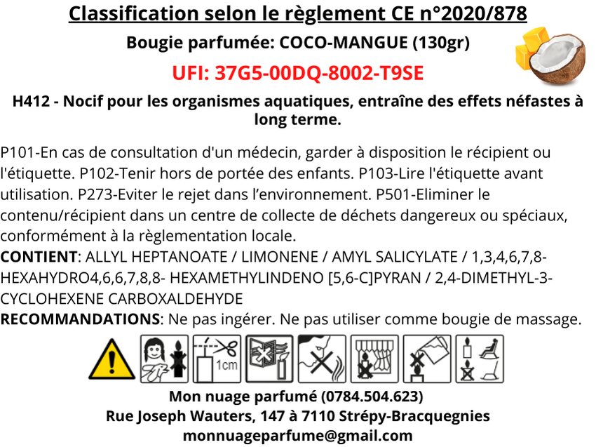 COCO-MANGUE (gamme fruitée-exotique)