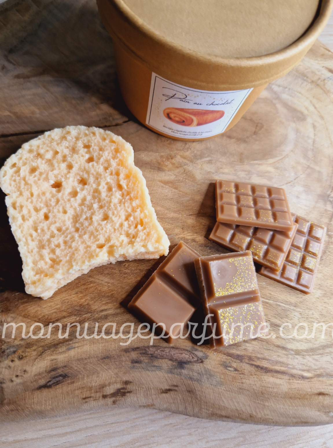 Pot de fondants parfumés "PAIN AU CHOCOLAT" (Scoopable wax)