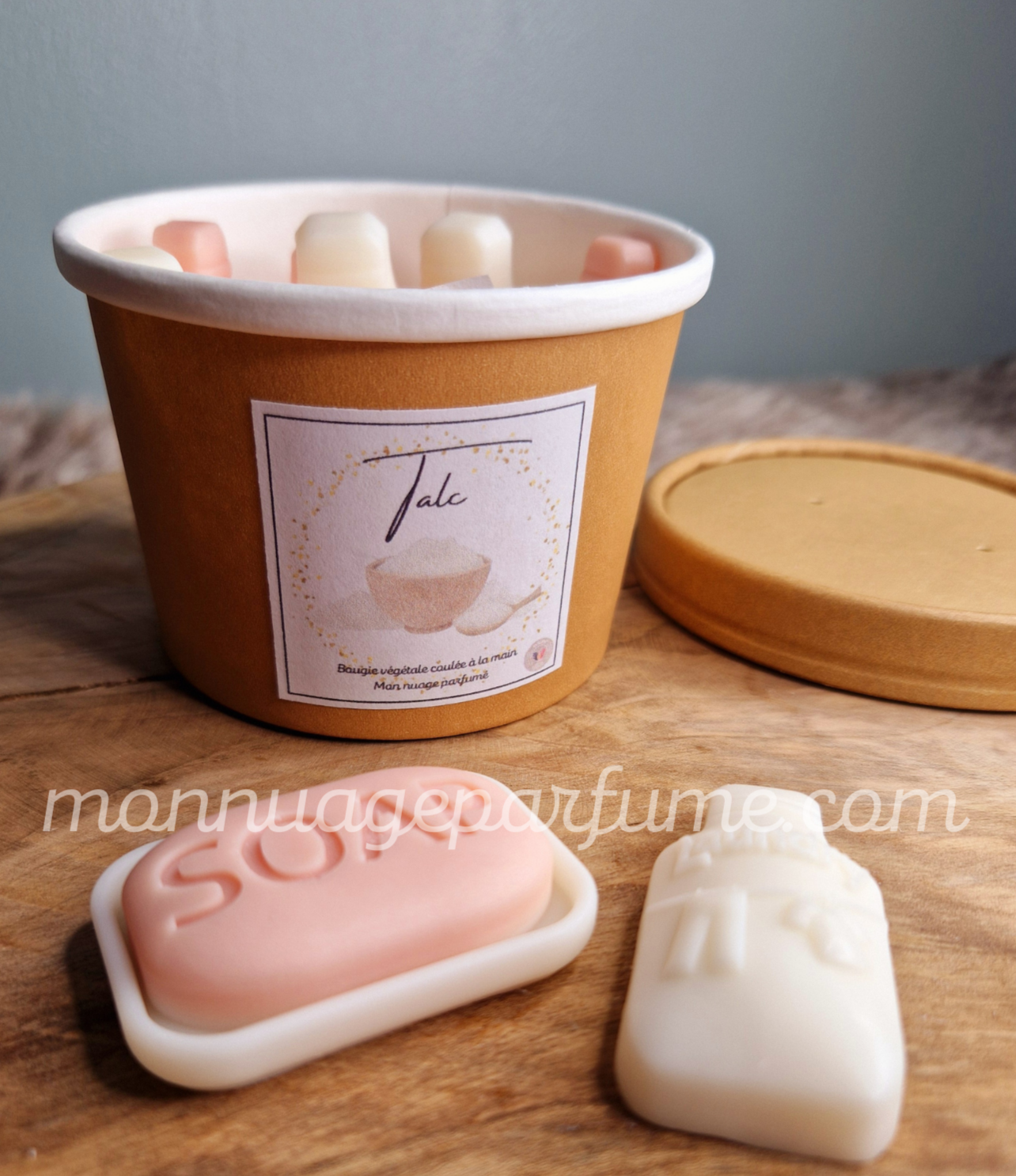 Pot de fondants parfumés "TALC" (Scoopable wax)