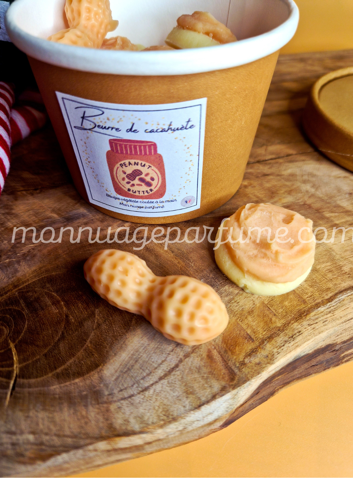 Pot de fondants parfumés "BEURRE DE CACAHUETE" (Scoopable wax)