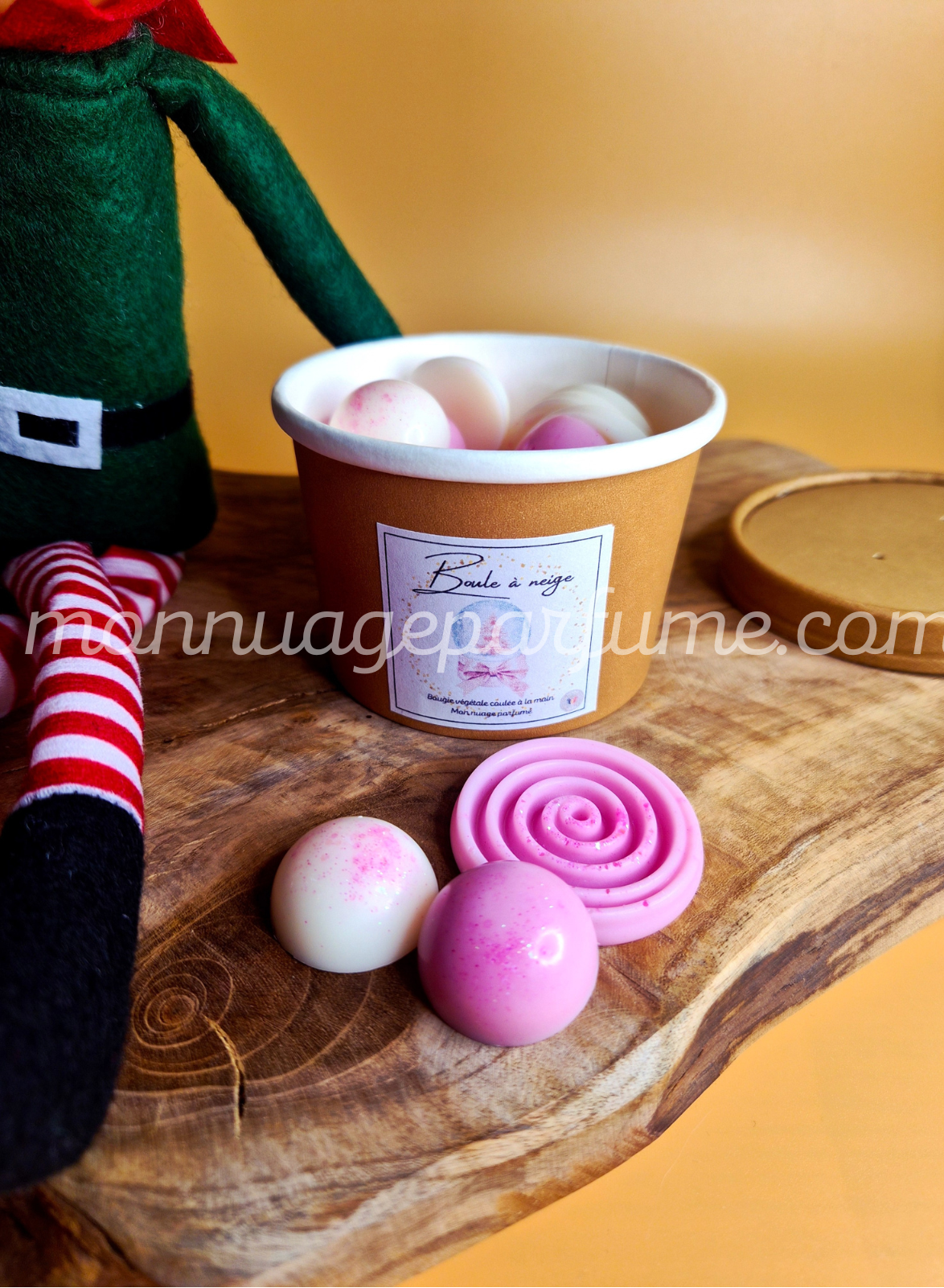 Pot de fondants parfumés "BOULE A NEIGE" (Scoopable wax)